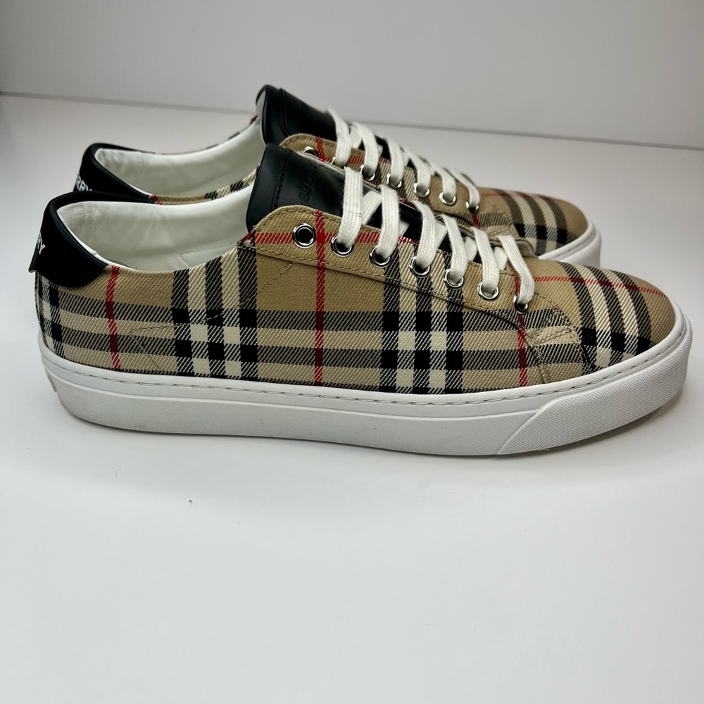 Burberry Check Canvas Low-Top  Sneaker - Picture 6 of 7
